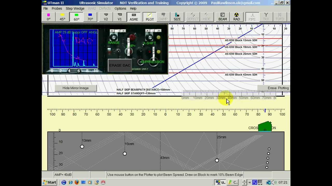 Ultrasonic Beam Spread Charts