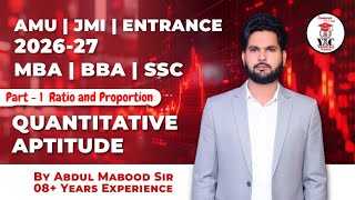 Part-1 Ratio and Proportion | MBA | BBA | AMU | JMI | By Abdul Mabood Sir | #amumba #mba #jmi #mba screenshot 5