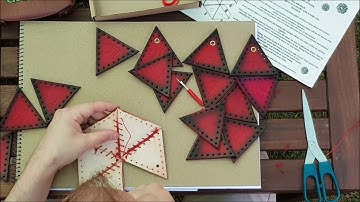 Garblag assembling the D20 Dice Bag from The Thornless Rose!