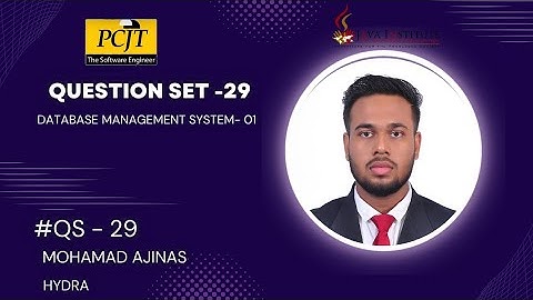 DATABASE MANAGEMENT SYSTEM 1 | QUESTION SET - 29 | Mohamad Ajinas | Java Institute | Hydra