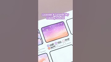 How to color night lavender sky with Ohuhu markers, easy coloring tutorial #draw #tutorial #coloring