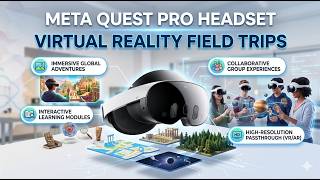 Meta Quest Pro Headset with Virtual Reality Field Trips 1 Month Subscription   Video Gam