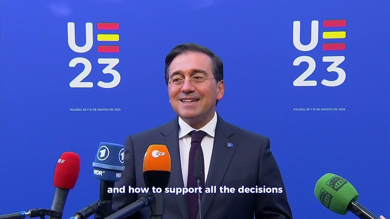 Doorstep by José Manuel Albares at informal ministerial meeting on foreign affairs