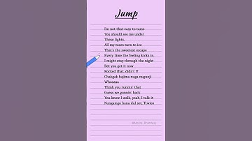 Jump (Lyrics) BLACKPINK #songlyrics #english