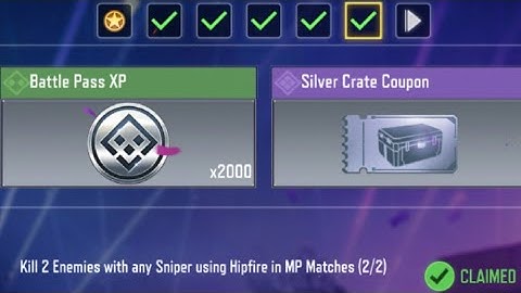 Call Of Duty Mobile Kill 2 Enemies with any Sniper using Hipfire in MP Matches Task Complete