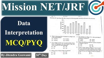 08:00 PM #30 Data Interpretation MCQ and PYQ | Mission JRF with Jitendra Goswami| DI MCQ Question