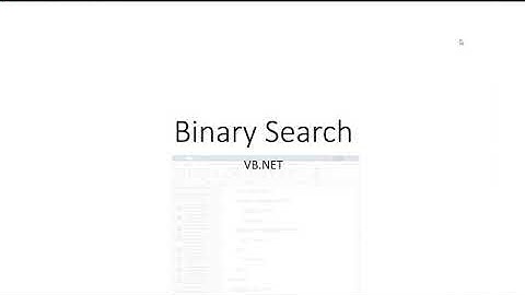 VB117-2 - VB.NET Binary Search