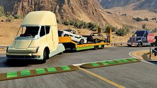 Trucks vs Speed Bumps SPECIAL #35 | BeamNG Drive - Long Video |🤜 Truck &amp;Too