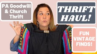 PA Goodwill & Church THRIFT HAUL Great VINTAGE Finds! 25 Pieces for Poshmark Reseller Haul!