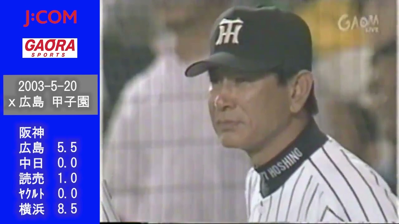 2003年5月20日：阪神 vs 広島：6回裏～終了（甲子園） - YouTube