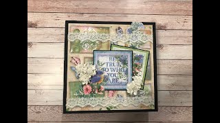BEGINNER'S MINI ALBUM TUTORIAL PART 1 | FLOWERS FOR YOU | SHELLIE GEIGLE | J&S HOBBIES AND CRAFTS