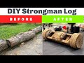 DIY Hickory Strongman Log | (Almost) Entirely "Primitive" Construction | Strongman Garage Gym DIY