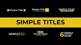 Simple Titles DaVinci Resolve Macros