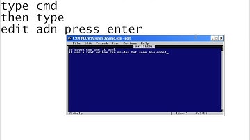 MS-DOS text editor on Microsoft Windows xp