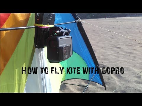 How to fly stunt kite for beginners /GoPro Hero 5 on Kite