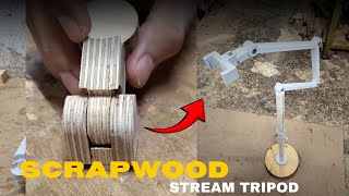 Scrap Wood to Stream Tripod | DIY mobile phone stand and tripod moveable🔥