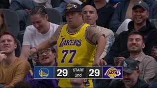Luka Doncic seems to be impressed by a Lakers fan dancing, wearing his jersey - He's good. Update