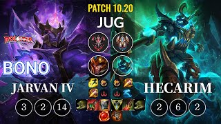 KT Bono Jarvan IV vs Hecarim Jungle - KR Patch 10.20