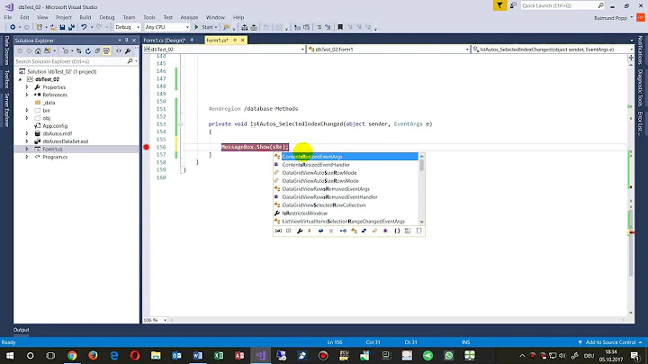 Get Value or Text of Listbox SelectedItem with bound Data. Winforms, WPF Bound DataTable