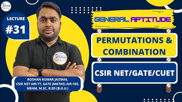 General Aptitude | Permutations and Combination | CSIR NET/GATE/CUET