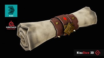 Modeling, Unwrap & Texturing Stylized Scroll - Part3 [Unwrap]