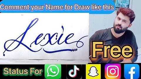 Lexie Name Signature Calligraphy Status | How to Cursive write with cut Marker #lexie @Lexie