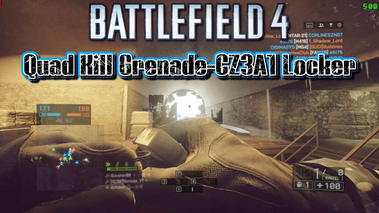 Quad Kill Grenade - CZ-3A1 Operation Locker Battlefield 4