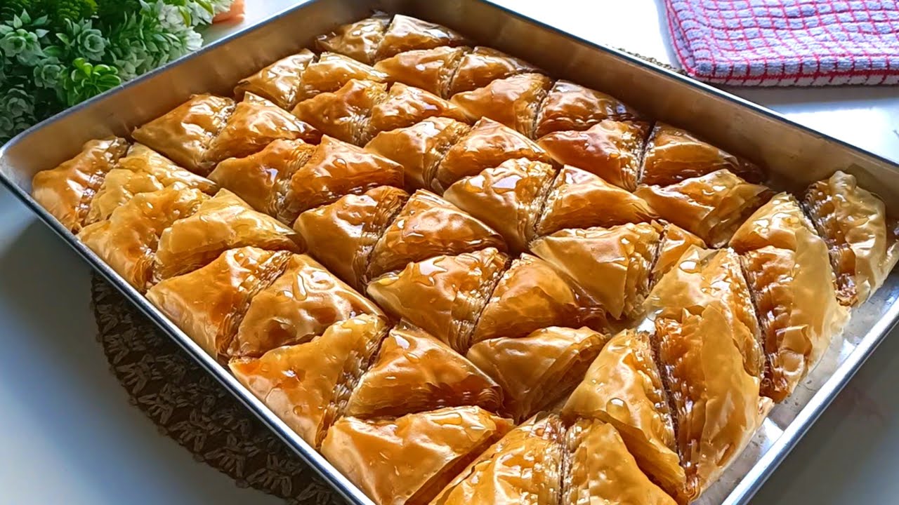 لازم تجربيه بالطريقه دي❗اسرع وربات جلاش حلو (البقلاوه)بالكنافه❗بطعم من الاخر ولا احسن حلواني