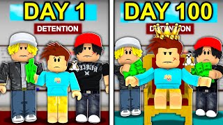 100 DAYS In DETENTION In Roblox Brookhaven..