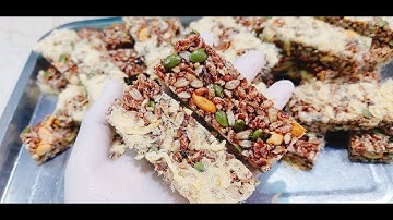 cách làm thanh gạo lứt chà bông . rong biển .. kg đường . kg mạch nha .. đặc biệt thơm ngon .. 😍😍😍