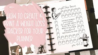 How to create a weight loss tracker for your Happy Planner