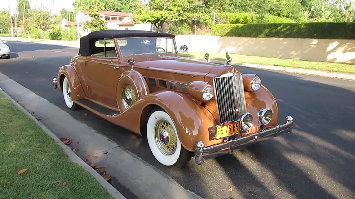 1936 Packard 1404 Super 8 Convertible (w/ startup)