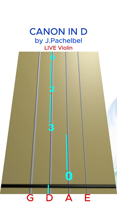 Canon in D 🎻 by J. Pachelbel – LIVE Animated Violin TAB🎻🔢 | Learn Without Reading Music
