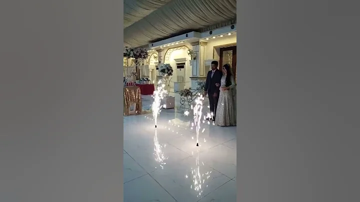 Walima Entrance Ideas for Bride & Groom - Wedding Entry Ideas.! #Reception #couple #fireworks