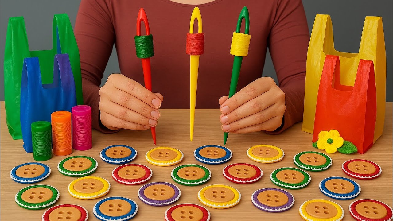 Düğmeler ve pazar poşetlerini atmamanız için fikirler 