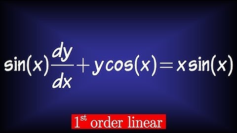 First Order Linear Differential Equation, 2 3#22