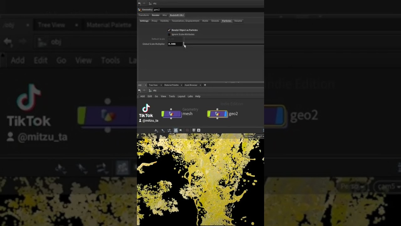 How I rendered the particles 