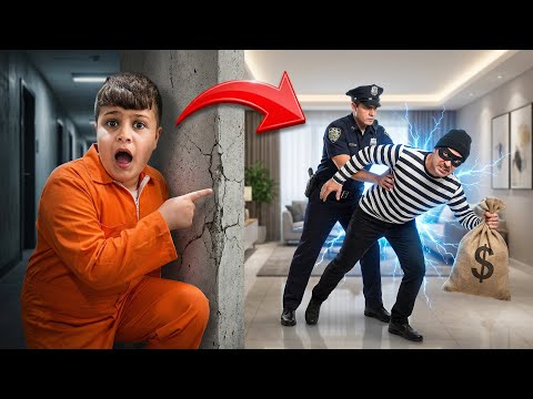 لص حاول يقتحم البيت بس الاولاد الشجعان والشرطه لقنوه درس ما رح ينساه Comedy Funny Humor 