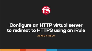 Configure an HTTP virtual server to redirect to HTTPS using an iRule