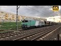 La df119 ex cc72020 en fret wagons trmies et couverts croisement avec la e1478 en tlr130  fs