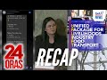 24 Oras: (Part 2) 'Staycation scam'; Sagot ng defense team ni VP Duterte; pirmado na ni PBBM; atbp