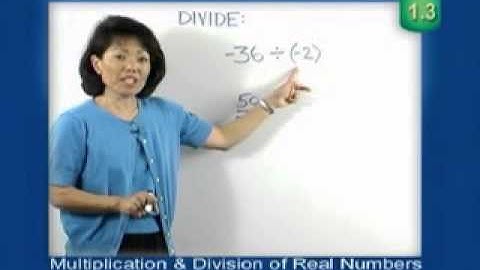 1.3 -- Multiplying and Dividing Real Numbers