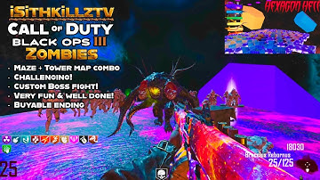 Hexagon Hell Maze & Tower is a fun & well-done challenge map w/a boss fight! - Bo3 custom zombies