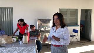 Primeira-dama Valdiva Barbosa na entrega da reforma da Escola Municipal João Belarmino do Vale