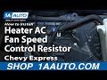 How to Replace Blower Motor Resistor 1996-2011 GMC Savana 1500 Van