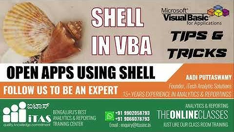 VBA TIPS AND TRICKS | OPEN APPS USING SHELL