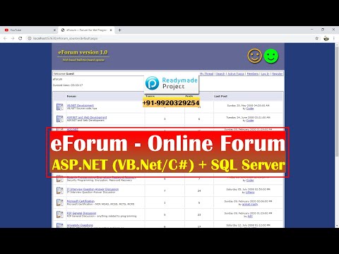 Online Forum   ASP NET and SQL Server