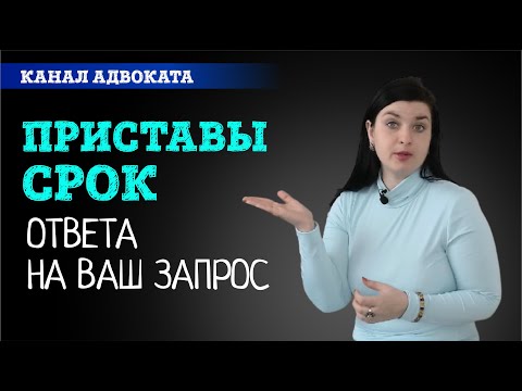 Как быстро пристав должен ответить на запрос | СРОКИ ПРИСТАВ | Канал адвоката