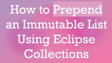 How to Prepend an Immutable List Using Eclipse Collections