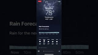 iOS 16 Weather Animation: Thunderstorm